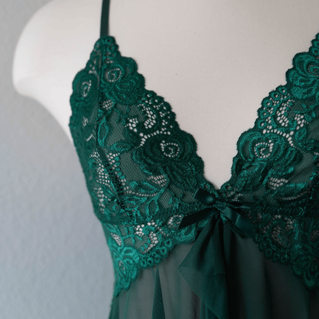 Emerald Green Fly Away Front Babydoll