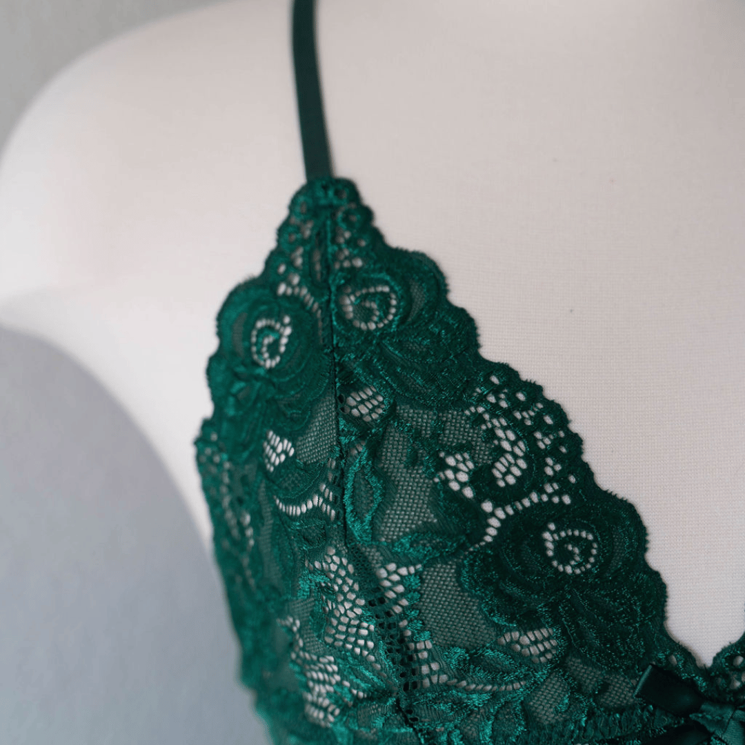 Emerald Green Fly Away Front Babydoll