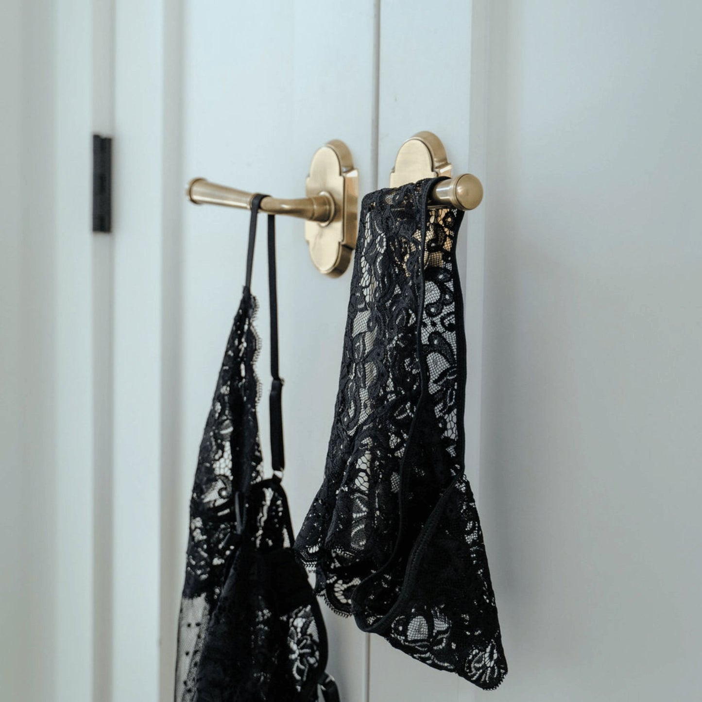 Black Polka Dot Babydoll - Panties Not Included - EveryLoveIntimates