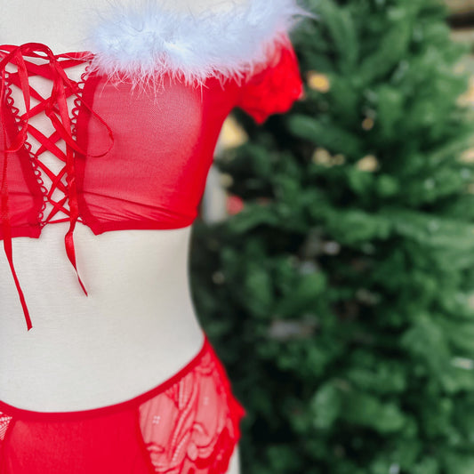 Festive Red 2 piece - EveryLoveIntimates
