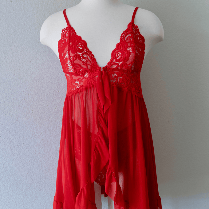 Clip-On Red Babydoll