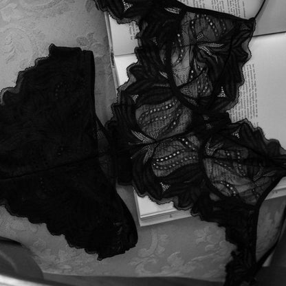 Black Lace Backless Bodysuit - EveryLoveIntimates