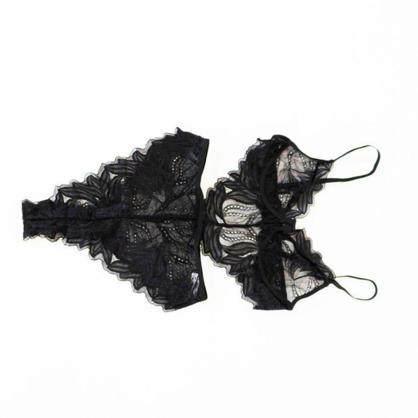 Black Lace Backless Bodysuit - EveryLoveIntimates